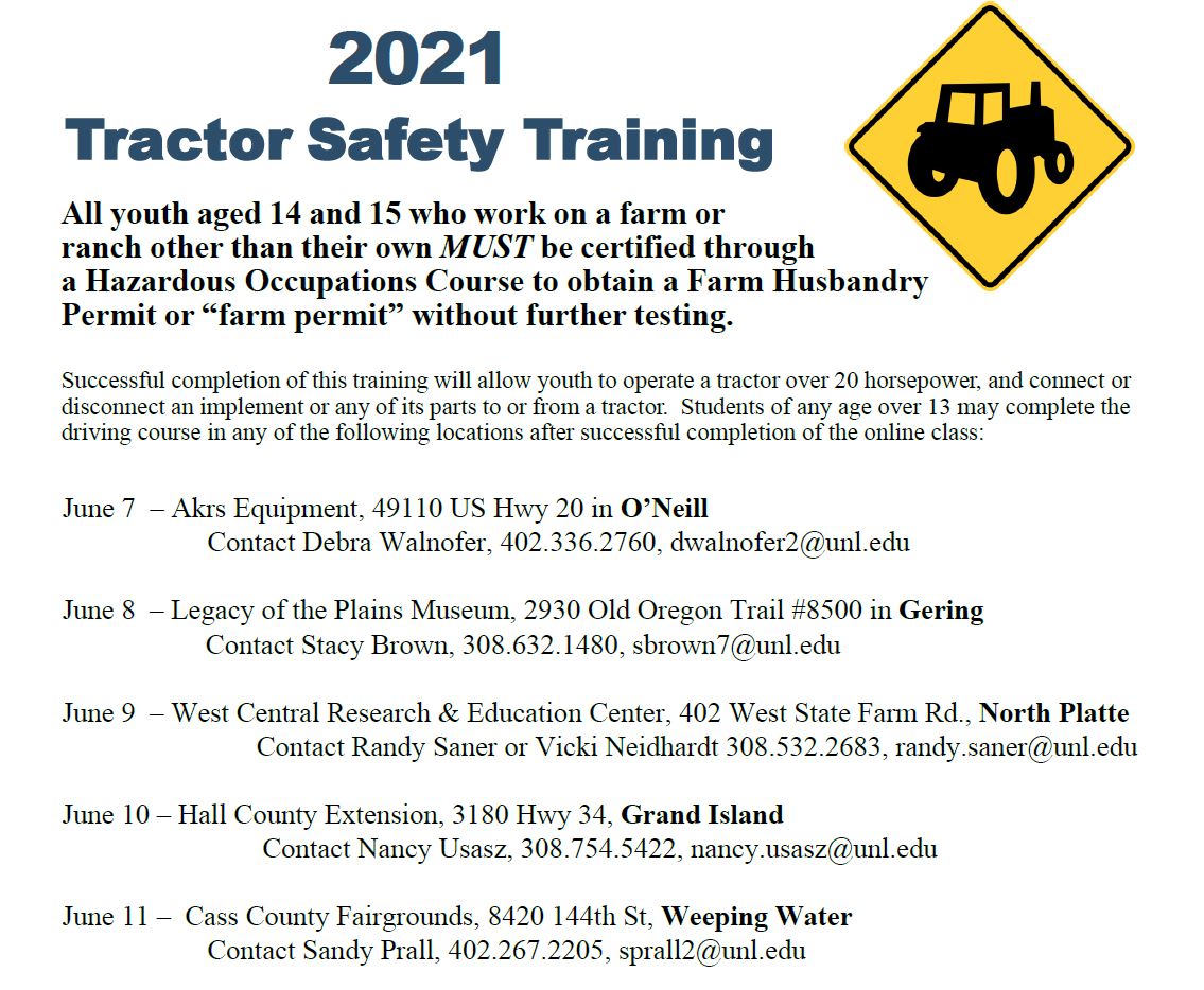 Tractor Safety Training Nebraska Extension